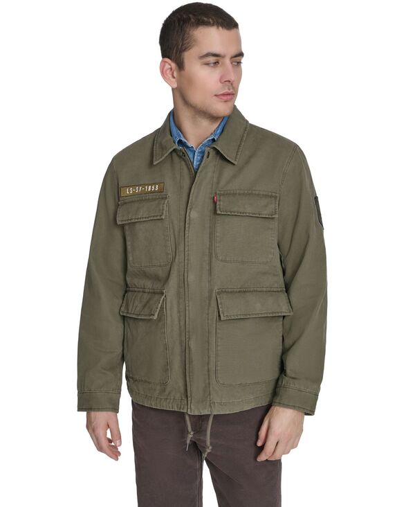 リーヴァイズジーンズ メンズ アウター 上衣・上衣 Levi\u0027s Men\u0027s Classic-Fit Four Pockets Field Jacket Olive オリーブ