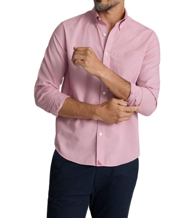 アンタックイット メンズ トップス プルオーバー レギュラー相応う UNTUCKit Men\u0027s Regular Fit Wrinkle-Free Cadetto Button Up Shirt Brick red 赤いこと