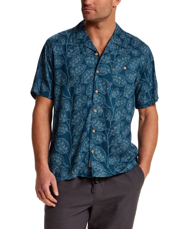 ウェザープルーフ メンズ トップス プルオーバー 名取り草落ちこむ 半袖 落ちこむ Weatherproof Vintage Men\u0027short-Sleeve Button Down Camp Shirt Nautical Blue 青色