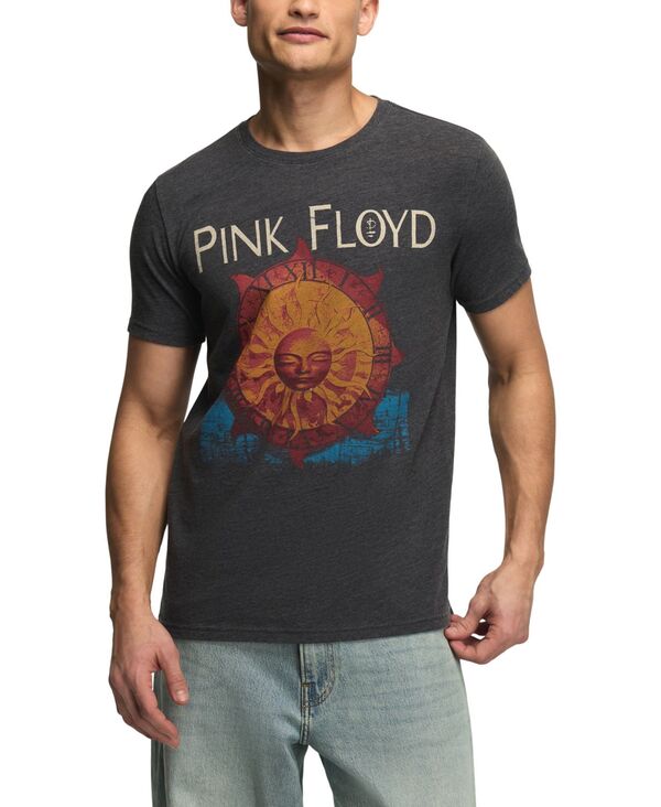 ラッキーブランド メンズ トップス Tシャツ グラフィック Lucky Brand Men's Pink Floyd Sun Graphic T-Shirt Caviar ピンク|ReVida 店