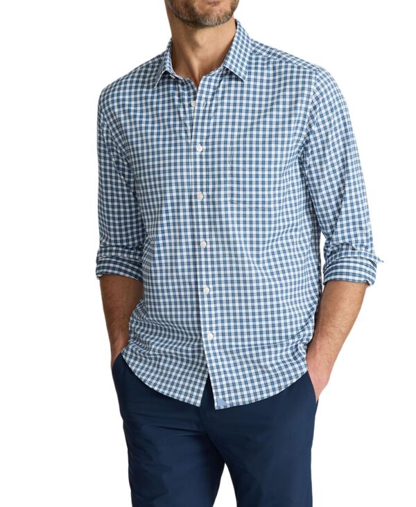 アンタックイット メンズ トップス プルオーバー か細い相応う UNTUCKit Men\u0027slim Fit Wrinkle-Free Performance Renshaw Button Up Shirt Green 緑であること