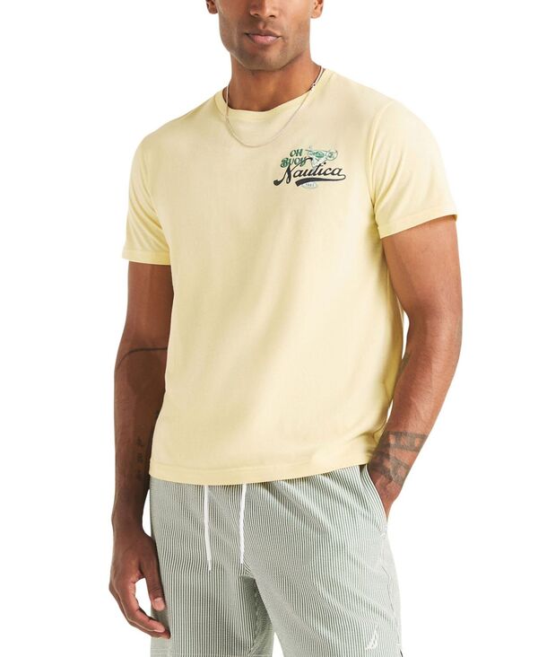 ナウティカ メンズ トップス プルオーバー 半袖 Nautica Men\u0027short-Sleeve Maritime Martinis T-Shirt Pale Banana
