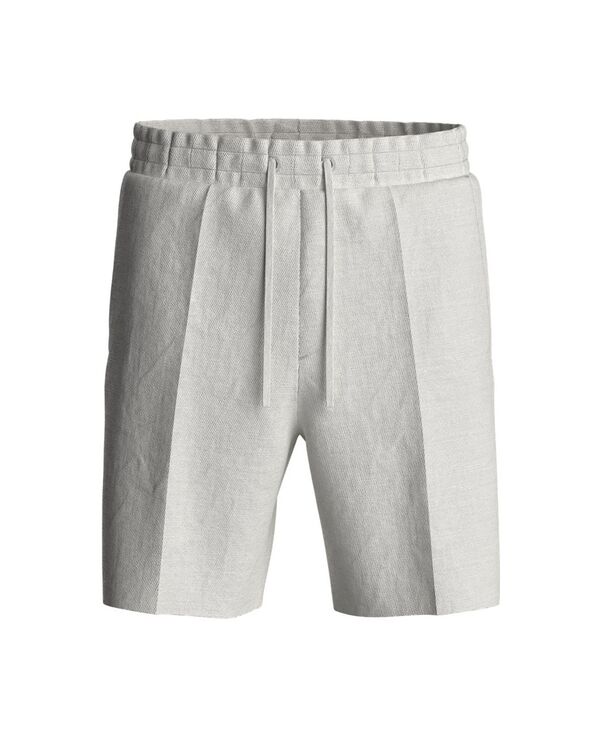 ヒューゴボス メンズ ボトムス 二分の一ズボン下・さる股引き 遊撃手ズボン下 リネン Hugo Boss Men\u0027s Regular-Fit Linen Drawstring Shorts Gray 薄墨色