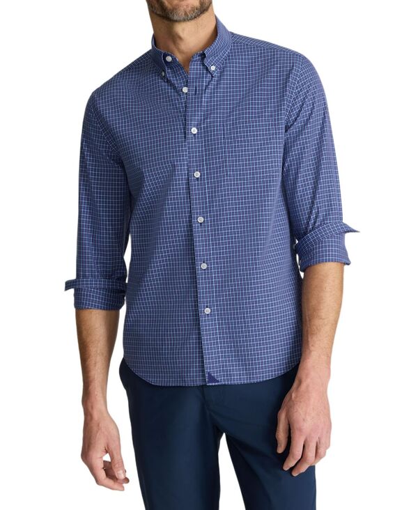 アンタックイット メンズ トップス プルオーバー レギュラー相応う UNTUCKit Men\u0027s Regular Fit Wrinkle-Free Solay Button Up Shirt Blue 青碧
