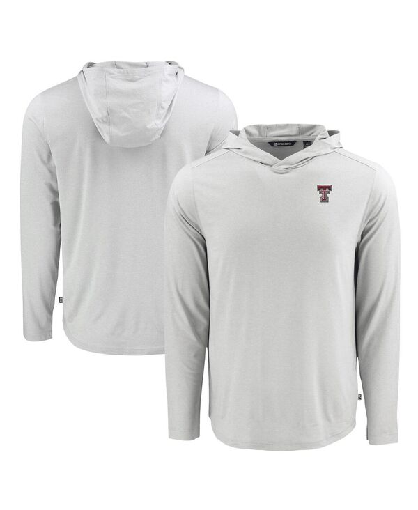 裁断師アンドうしろ側 メンズ アウター パーカー・スウェット Cutter \u0026 Buck Men\u0027s Gray Texas Tech Red Raiders Coastlinepicomfort Eco Long Sleeve Hoodie Gray 薄墨色
