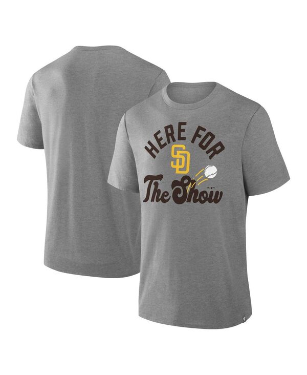 ファナティクス メンズ トップス ティーシャツ Fanatics Men\u0027s Heather Gray San Diego Padres Nostalgia Tri-Blend T-Shirt Heather Gray 薄墨色