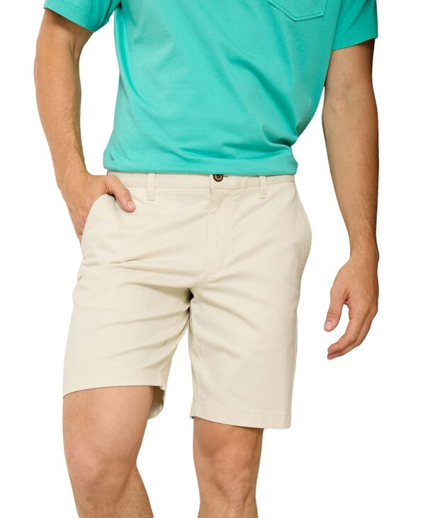 トッミーバハマ メンズ ボトムス 二分の一ズボン下・さる股引き 遊撃手ズボン下 Tommy Bahama Men\u0027s Boracay 9\" Flat-Front Chino Shorts Bleached Sand 真砂"