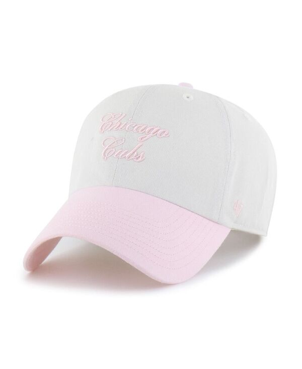 47 ブランド名 レディース 添え物 かぶり笠 \u002747 Brand Women\u0027s White/Pink Chicago Cubs Gelato Two-Tone Clean Up Adjustable Hat White Pink 白いこと