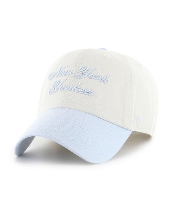 47 ブランド名 レディース 添え物 かぶり笠 \u002747 Brand Women\u0027s White/Light Blue New York Yankees Gelato Two-Tone Clean Up Adjustable Hat White Light Blue 白いこと