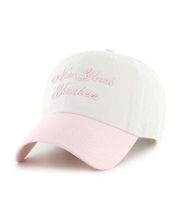 47 ブランド名 レディース 添え物 かぶり笠 \u002747 Brand Women\u0027s White/Pink New York Yankees Gelato Two-Tone Clean Up Adjustable Hat White Pink 白いこと