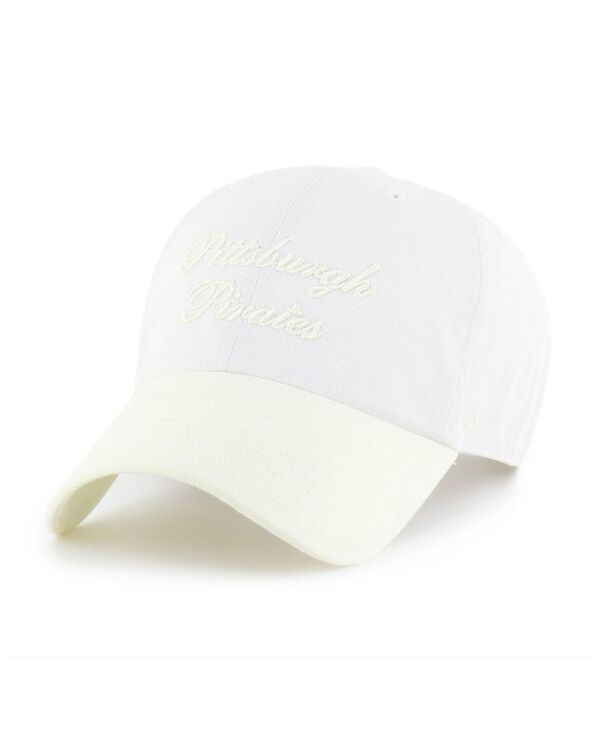 47 ブランド名 レディース 添え物 かぶり笠 \u002747 Brand Women\u0027s White/Yellow Pittsburgh Pirates Gelato Two-Tone Clean Up Adjustable Hat White Yellow 白いこと
