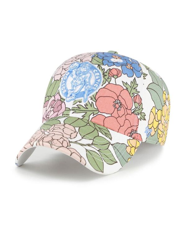 47 ブランド名 レディース 添え物 かぶり笠 \u002747 Brand Women\u0027s Boston Celtics Florentina Clean Up Adjustable Hat White Green 白いこと