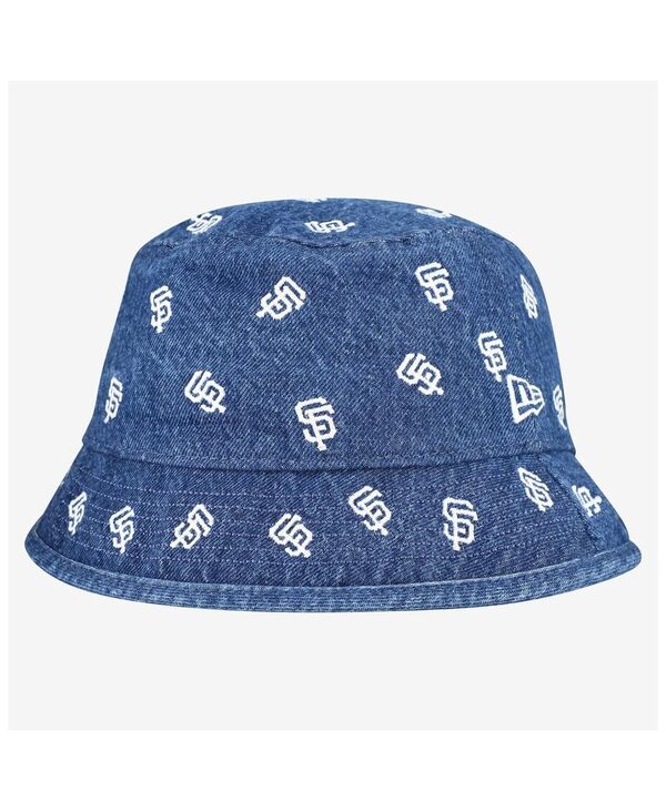 ニュー内鰓 レディース 佩び物 かぶり笠 ジーンズ New Era Women\u0027s Denim San Francisco Giants Denimicro Bucket Hat Denim ジーンズ