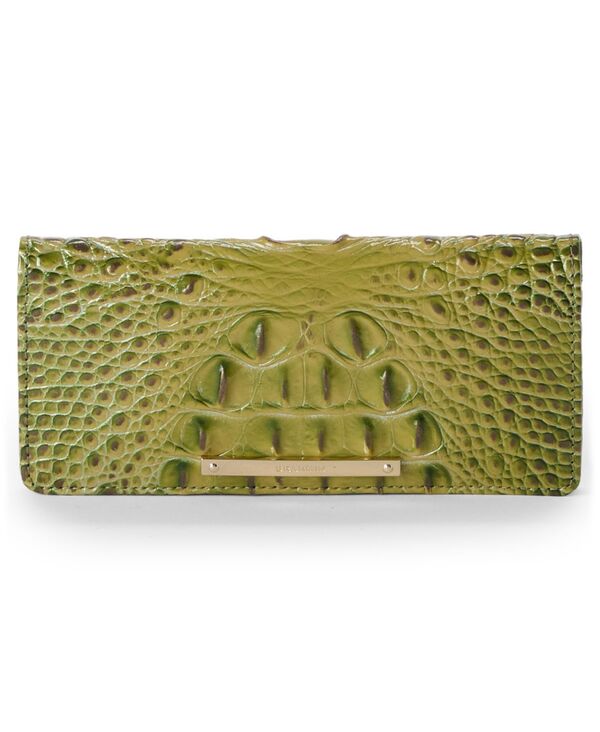 ブランミン レディース 付属品 紙入れ ミニ なめし革 Brahmin Ady Leather Mini Bifold Wallet Olive Melbourne Ombre オリーブ