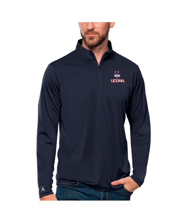 アンティグア メンズ トップス ティーシャツ Antigua Men\u0027s Navy UConn Huskies Tribute Quarter-Zip Top Navy 米国海軍
