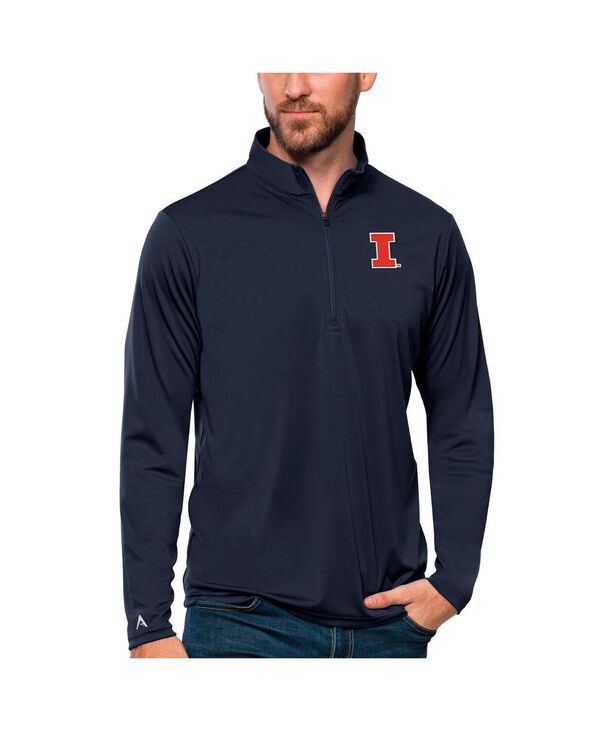 アンティグア メンズ トップス ティーシャツ Antigua Men\u0027s Navy Illinois Fighting Illini Tribute Quarter-Zip Top Navy 米国海軍