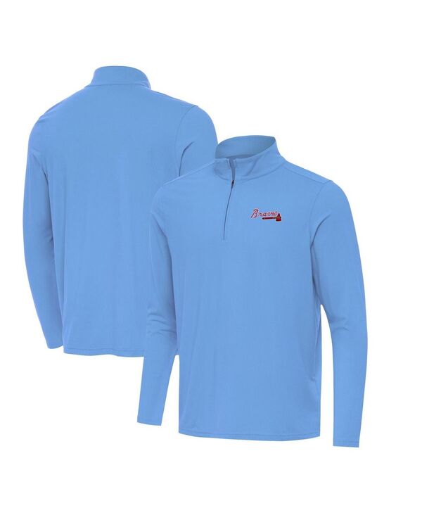 アンティグア メンズ トップス プルオーバー Antigua Men\u0027s Powder Blue Atlanta Braves Intent Quarter-Zip Topowder Blue 青色