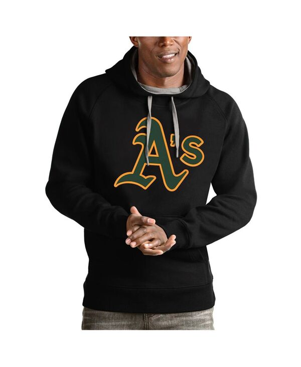 アンティグア メンズ アウター パーカー・スウェット ロゴタイプ Antigua Men\u0027s Black Athletics Victory Pullover Team Logo Hoodie Black 黒いこと