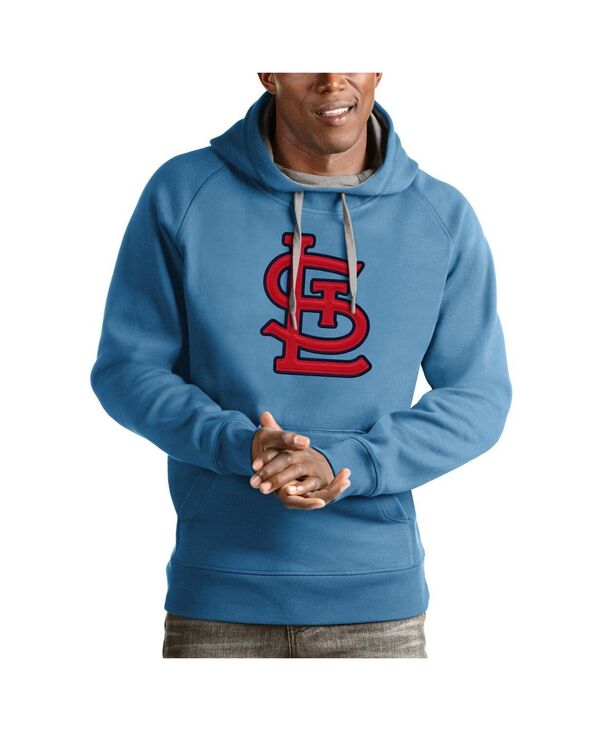 アンティグア メンズ アウター パーカー・スウェット ロゴタイプ Antigua Men\u0027s Light Blue St. Louis Cardinals Victory Pullover Team Logo Hoodie Light Blue 青碧
