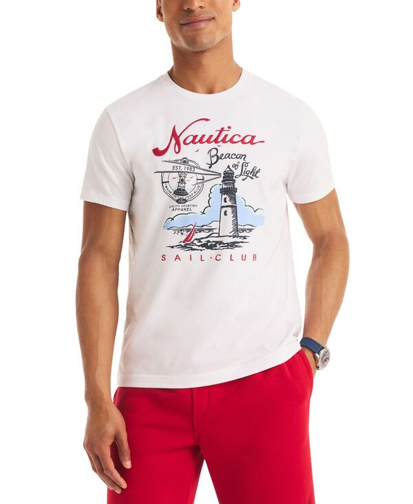 ナウティカ メンズ トップス ティーシャツ グラフィック Nautica Men\u0027short Sleeve Graphic T-Shirt Bright White 白いこと