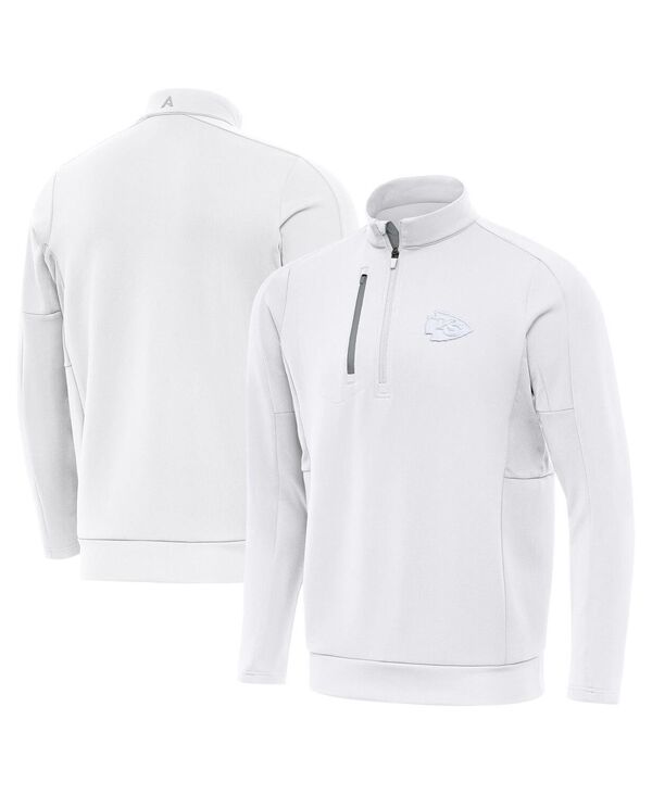 アンティグア メンズ アウター パーカー・スウェット プルオーバー Antigua Men\u0027s White Kansas City Chiefs Generation Quarter-Zip Sweatshirt White 白いこと