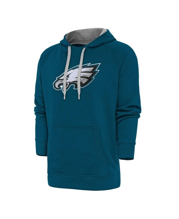 アンティグア メンズ アウター パーカー・スウェット Antigua Men\u0027s Midnight Green Philadelphia Eagles Victory Chenille Pullover Hoodie Teal ティール
