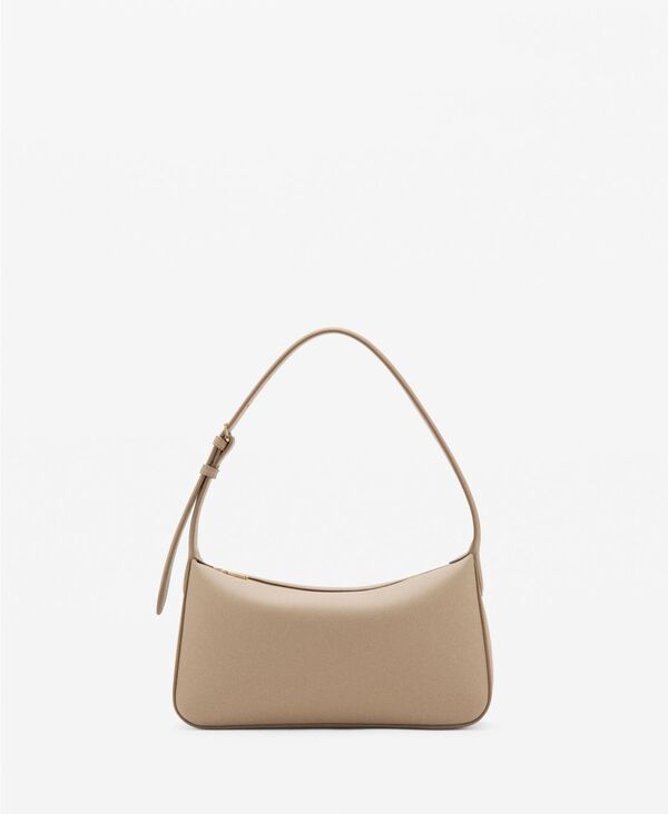 マンゴ レディース 御徒面子 なめし革 MANGO Women\u0027s Faux-Leather Shoulder Bag Beige ベージュ