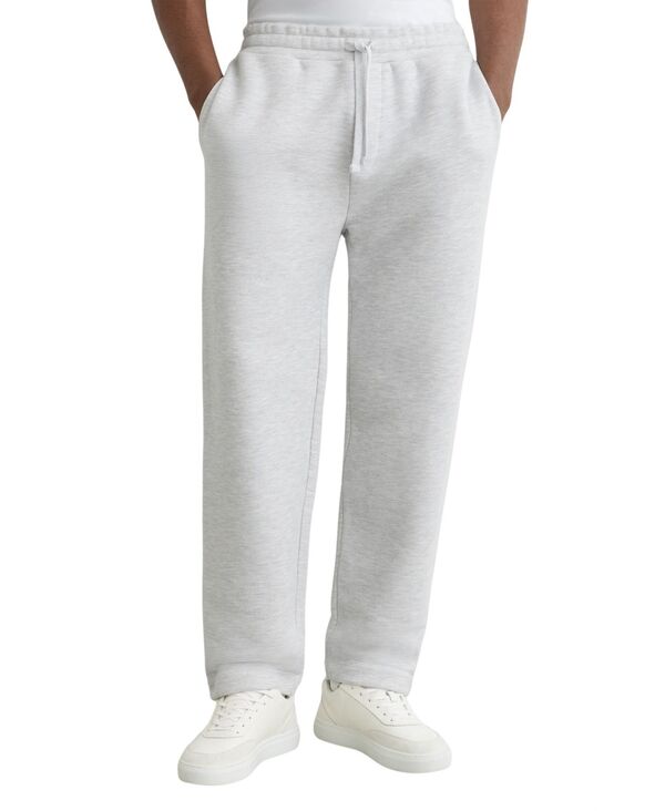 レイス メンズ ボトムス 心地よいズボン下 綿織物 ジョガーパンツ REISS Men\u0027s Tanner Cotton-Blend Heavyweight Joggers Grey Melange 薄墨色