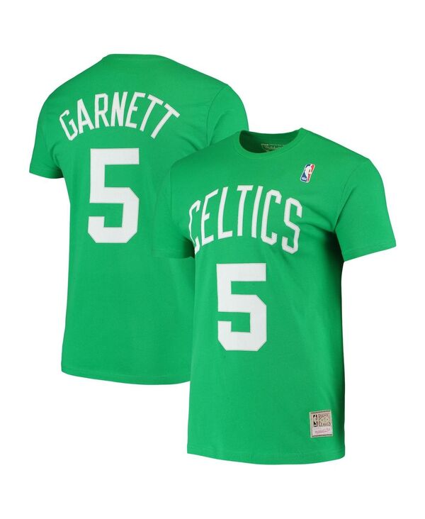 ミッチェル\u0026ネス メンズ トップス ティーシャツ Mitchell \u0026 Ness Men\u0027s Kevin Garnett Kelly Green Boston Celtics Hardwood Classicstitch Name \u0026 Number T-Shirt Kelly Green 緑であること