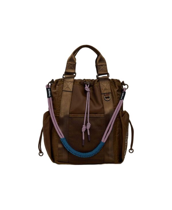 デジグアル レディース 御徒面子 うしろ側風呂敷き包み・背嚢 Desigual Women\u0027s Waxed multiposition backpack Brown 赤銅色