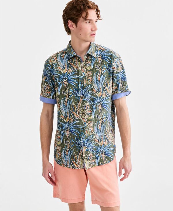 トッミーバハマ メンズ トップス プルオーバー 半袖 Tommy Bahama Men\u0027s Nova Wave Feira Frondshort-Sleeve Shirt Palmoss