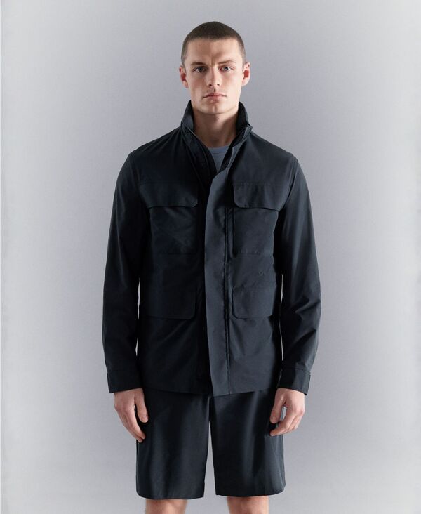 マンゴ メンズ アウター 上衣・上衣 MANGO Men\u0027s Waterepellenthermolite Jacket Navy 米国海軍