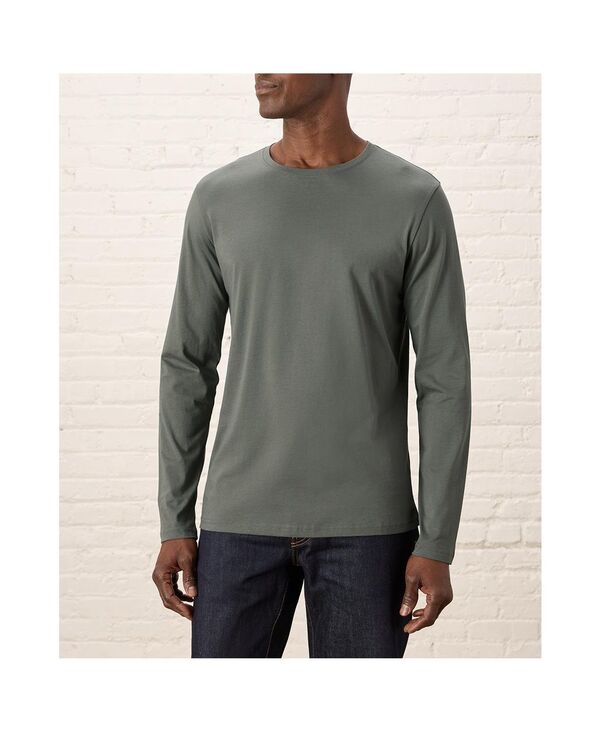 パクト メンズ トップス ティーシャツ 綿織物 Pact Men\u0027s Organicotton Essentialong Sleeve Tee Castor green 緑であること