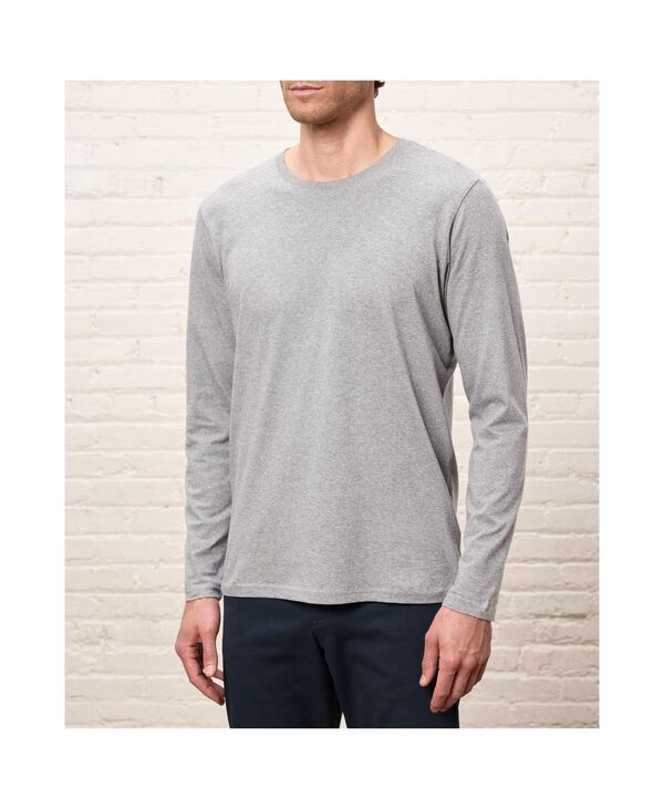 パクト メンズ トップス ティーシャツ 綿織物 Pact Men\u0027s Organicotton Essentialong Sleeve Tee Heather grey 薄墨色