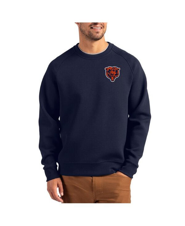 切り手アンドうしろ側 メンズ アウター パーカー・スウェット プルオーバー Cutter \u0026 Buck Men\u0027s Navy Chicago Bears Throwback Roam Raglan Pullover Sweatshirt Navy 米国海軍