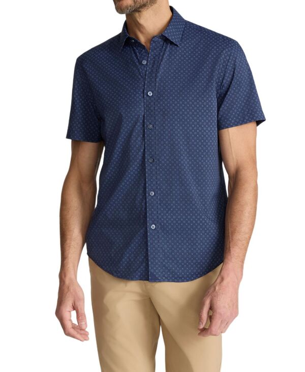 アンタックイット メンズ トップス プルオーバー か細い填まる UNTUCKit Men\u0027slim Fit Wrinkle-Free Performance Vandelay Button Up Shirt Navy 米国海軍