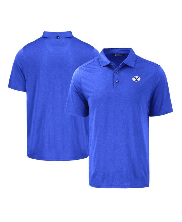 切り手アンドうしろ側 メンズ トップス スポーツシャツ Cutter \u0026 Buck Men\u0027s Royal BYU Cougars Coastlinepicomfort Eco Polo Shirt Royal