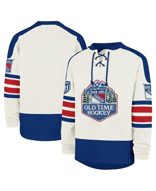 47 ブランド名 メンズ アウター パーカー・スウェット プルオーバー スピード競技 \u002747 Brand Men\u0027s Cream New York Rangers Pond Hockey Trio Eternalacer Sweatshirt Cream 皮膚軟化剤