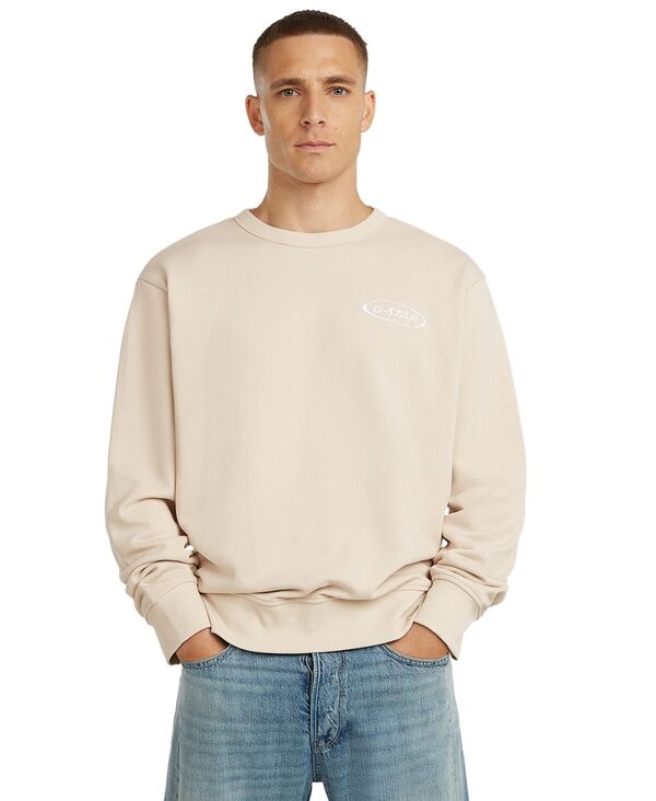 ジースター メンズ アウター パーカー・スウェット プルオーバー グラフィック G-Staraw Men\u0027s Graphic Sweatshirt Whitebait