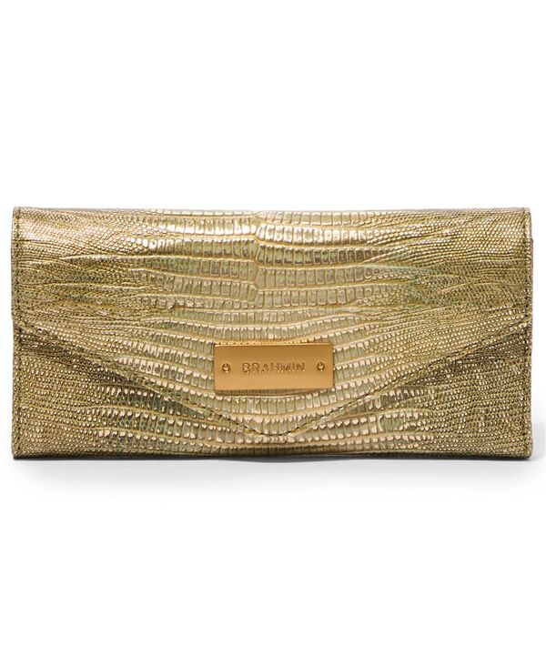 ブランミン レディース 付属品 紙入れ なめし革 Brahmin Veronica Bachata Medium Leather Wallet Olive オリーブ