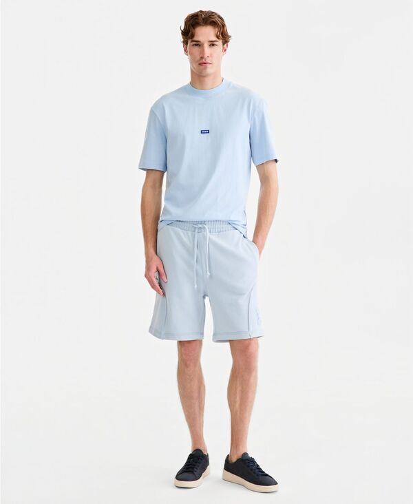 ヒューゴボス メンズ ボトムス 二分の一ズボン下・さる股引き 遊撃手ズボン下 Hugo Boss Men\u0027s Nurazort Drawstring Shorts open blue 青み