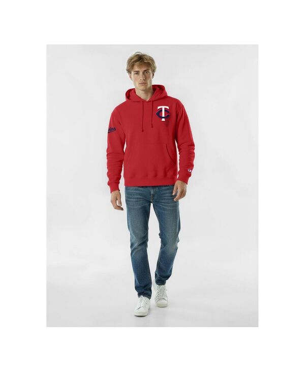 はやりっ児 メンズ アウター パーカー・スウェット Champion Men\u0027s Red Minnesota Twins Reverse Weave Chenille Hoodie Red 赤いこと