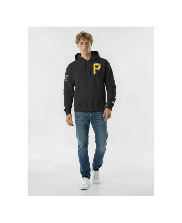 はやりっ児 メンズ アウター パーカー・スウェット Champion Men\u0027s Black Pittsburgh Pirates Reverse Weave Chenille Hoodie Black 黒いこと