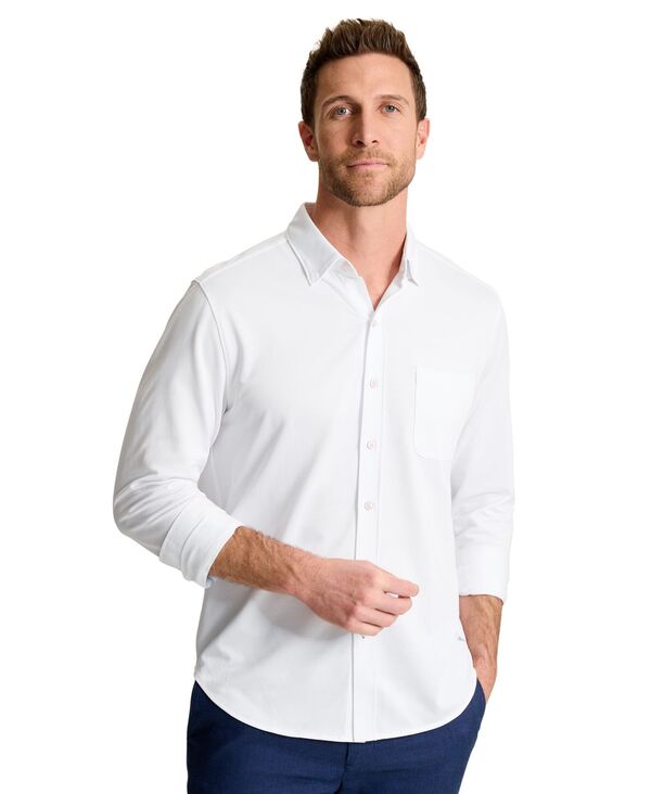 トッミーバハマ メンズ トップス プルオーバー 長袖 Tommy Bahama Men\u0027s New San Lucio Stretch Long-Sleeve Shirt White 白いこと