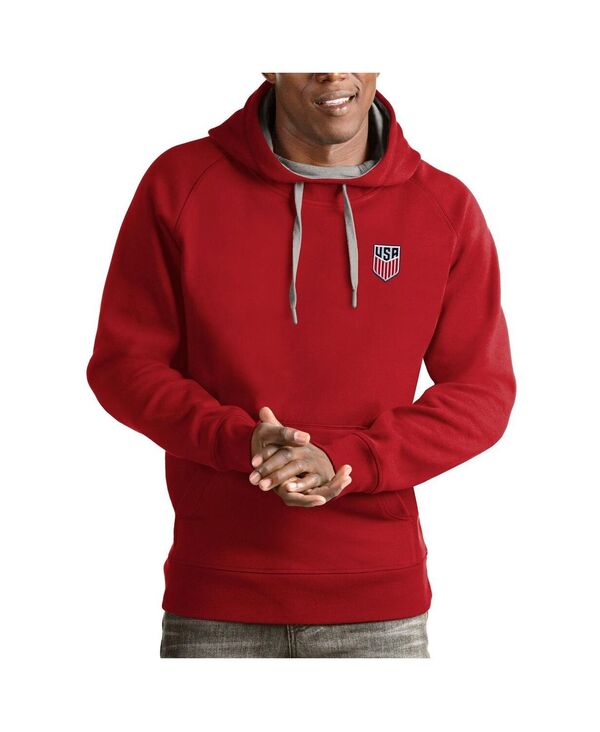 アンティグア メンズ アウター パーカー・スウェット Antigua Men\u0027s Red USMNT Victory Pullover Hoodie Red 赤いこと