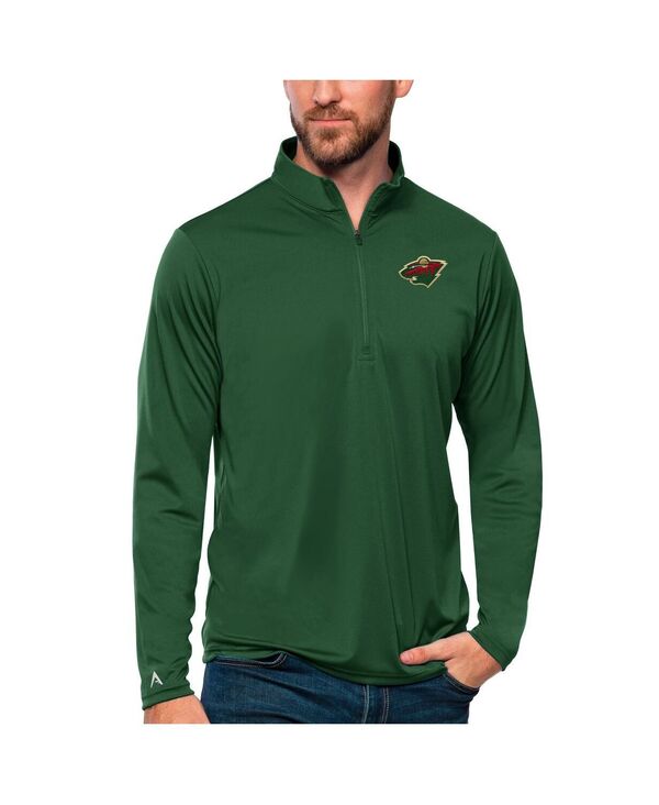 アンティグア メンズ アウター パーカー・スウェット Antigua Men\u0027s Green Minnesota Wild Tribute Quarter-Zipullover Green 緑であること