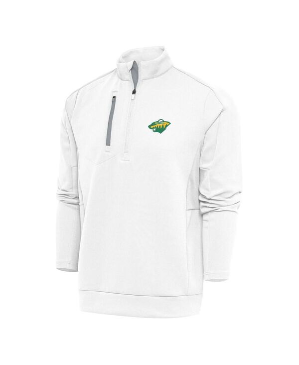 アンティグア メンズ アウター パーカー・スウェット Antigua Men\u0027s White Minnesota Wild Special Edition 2.0 Generation Quarter-Zipullover White 白いこと