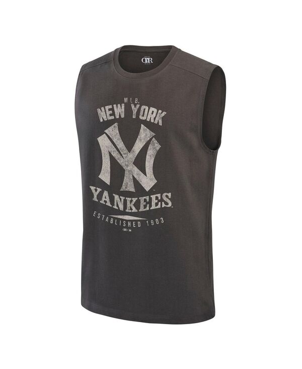 ファナティクス メンズ トップス 貯蔵タンクとっ始め Fanatics Men\u0027s Charcoal New York Yankees Muscle Tank Top Charcoal 濃灰色