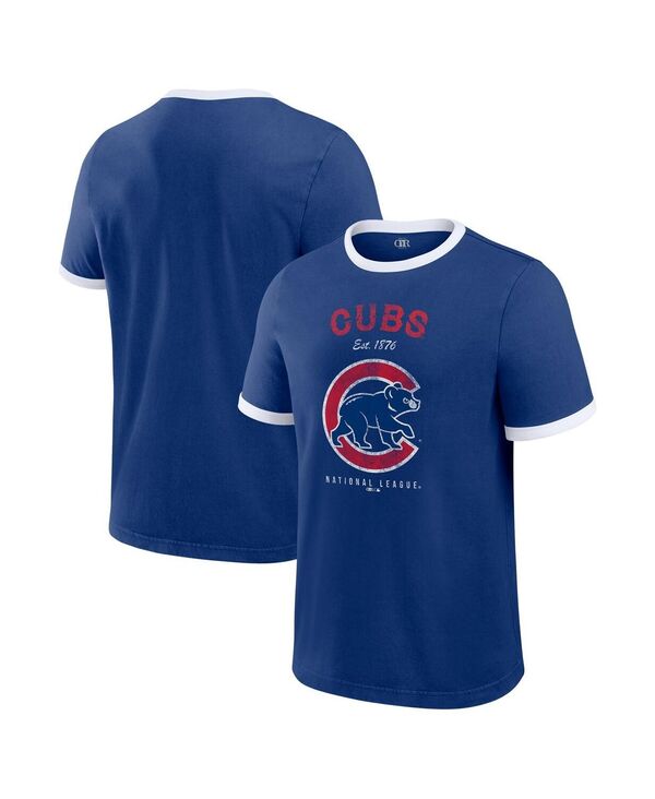 ファナティクス メンズ トップス ティーシャツ Fanatics Men\u0027s Royal Chicago Cubs Washed Ringer T-Shirt Royal