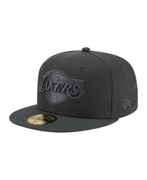 ニュー内鰓 メンズ 付属物 鳥打ち帽 New Era Men\u0027s Charcoalos Angeles Lakers Tonal Color Pack 59FIFTY Fitted Hat Charcoal 濃灰色